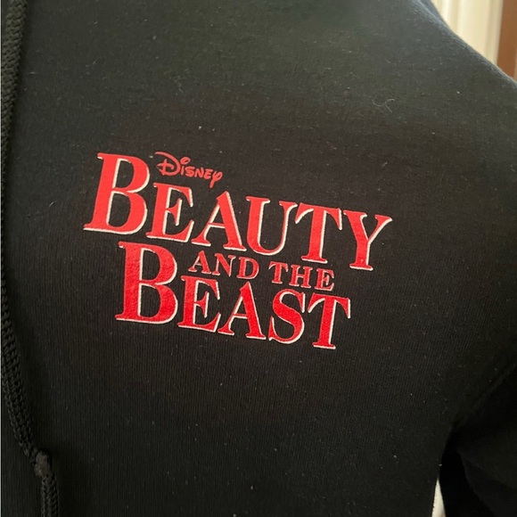 Vintage 90s Broadway musical Disney beauty and the beast tour zip up hoodie - Picture 7 of 8